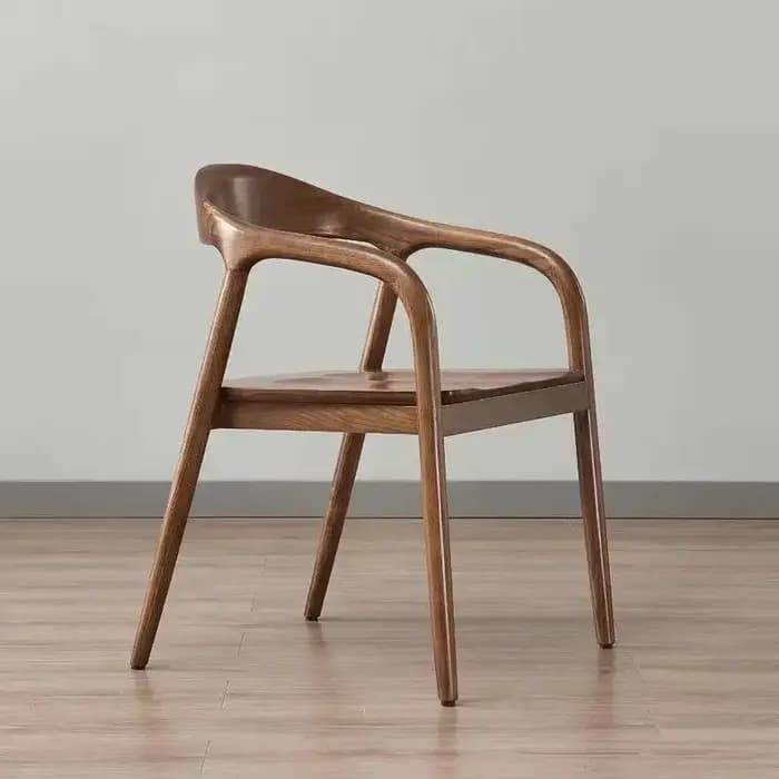 Chaises de table à manger avec dossier en bois massif, chaise de salle à manger de loisirs, luxe abo