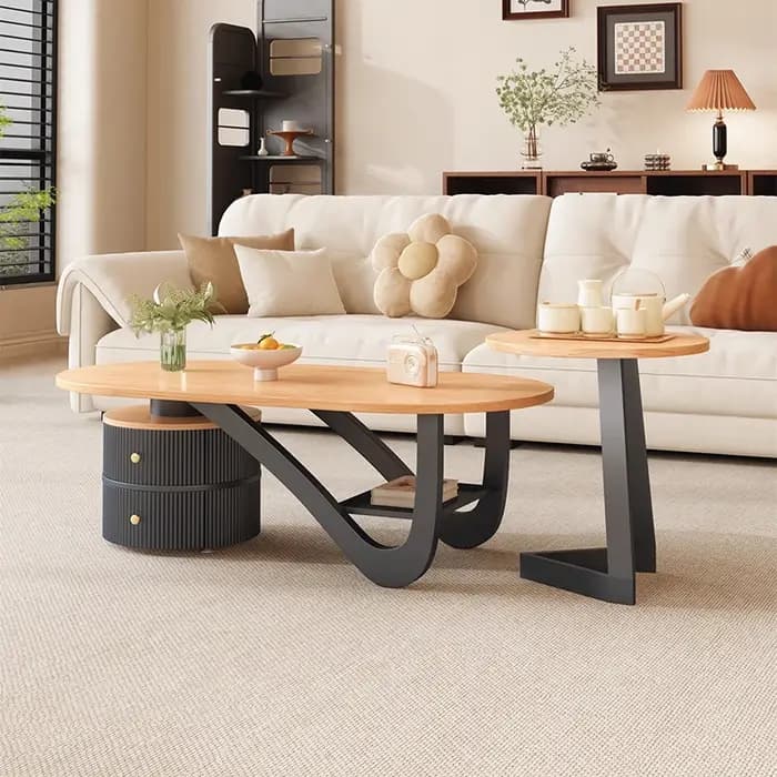 Table basse de luxe nordique en bois
