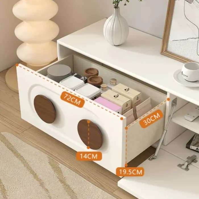 Meuble TV en Bois Massif pour Salon