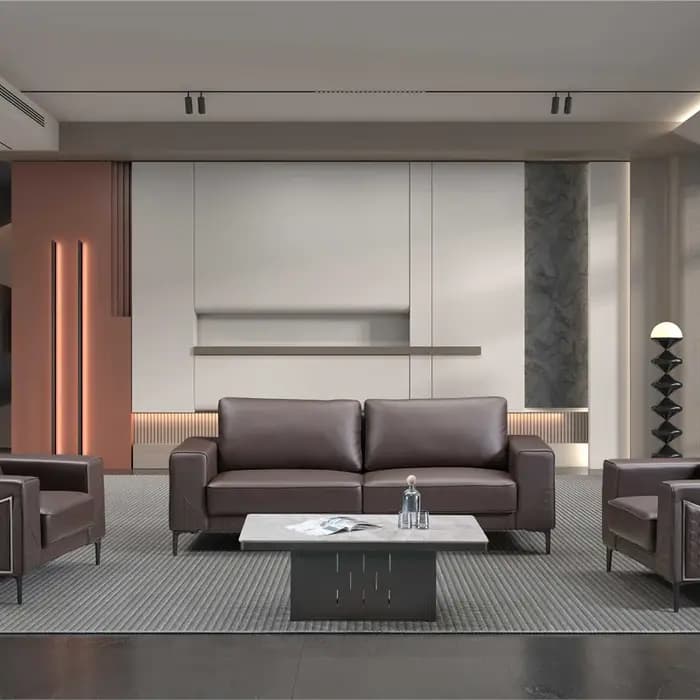 Ensemble de canapé de luxe moderne de haute qualité, grande maison entière, mobilier de bureau en cu