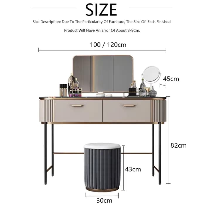 Commode de bureau en pierre de luxe léger