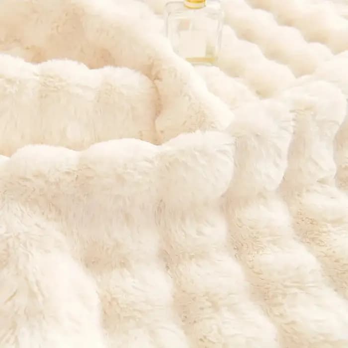 Housse de canapé en peluche Imitation fourrure de lapin