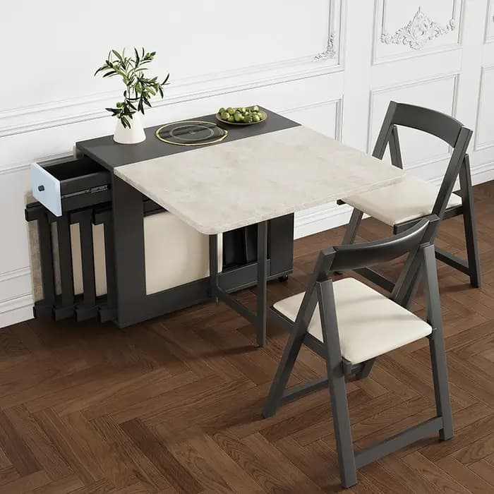 Tables à manger rustiques carrées avec chaises