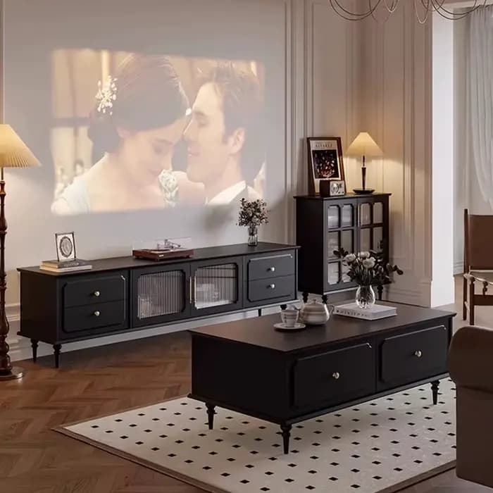 Armoires de salon Vintage à la mode avec porte en verre