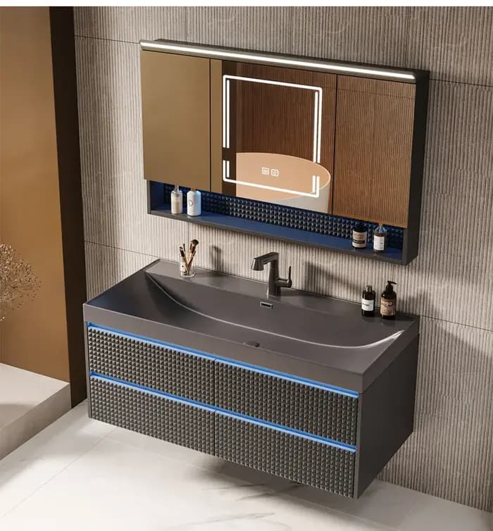Meuble Haut Salle De Bain Avec Miroir Large Ensemble