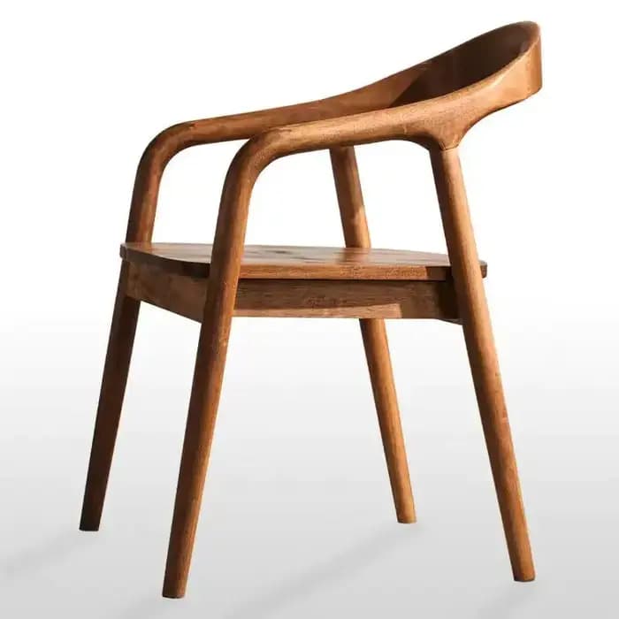 Chaises de table à manger avec dossier en bois massif