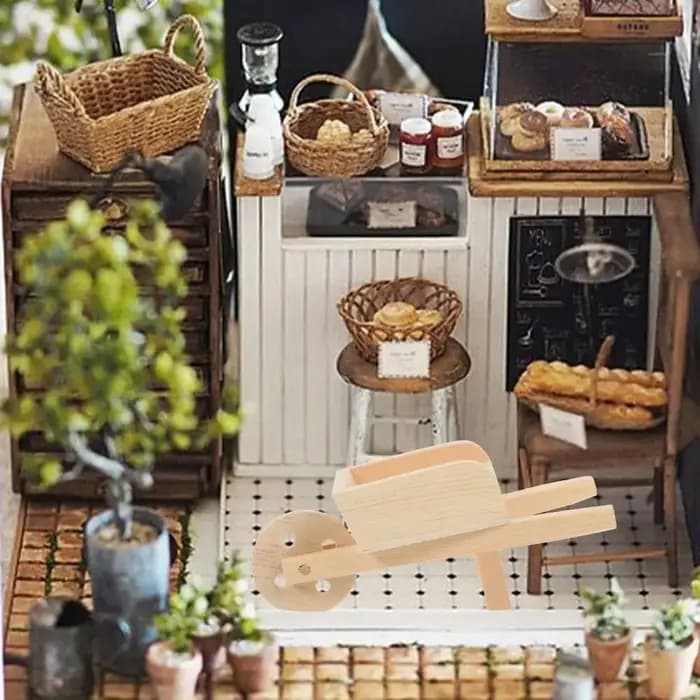Mini chariot en bois couleur