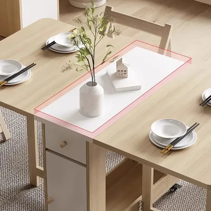 Table à manger carrée vintage de luxe