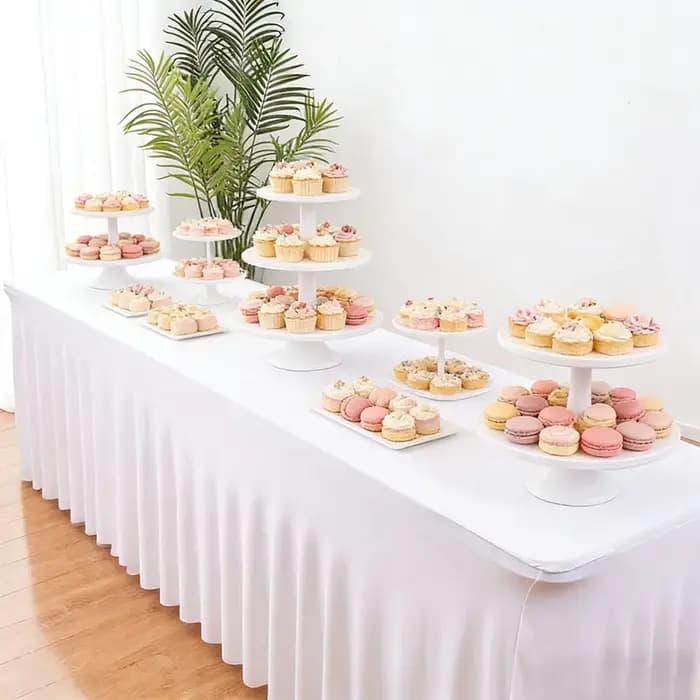Nappe élastique hôtel conférence salle de réunion bureau Long Rectangle lourd lait soie méduse couverture de Table décoration de mariage