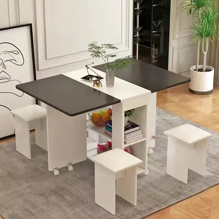 Table à manger pliante ensemble 4 chaises