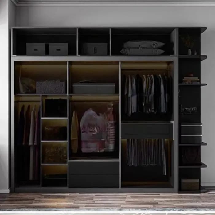 Organisateur étagères armoire robuste chambre moderne luxe