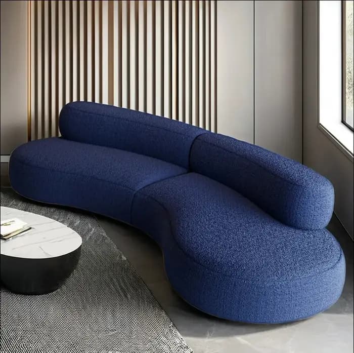 Canapé moderne salon Section modulaire tissu d'angle velours nuage Convertible