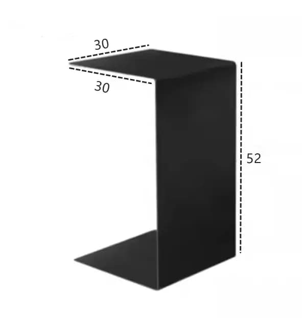 Table basse moderne minimaliste en forme de C, Table d'appoint de luxe, support de rangement mobile,