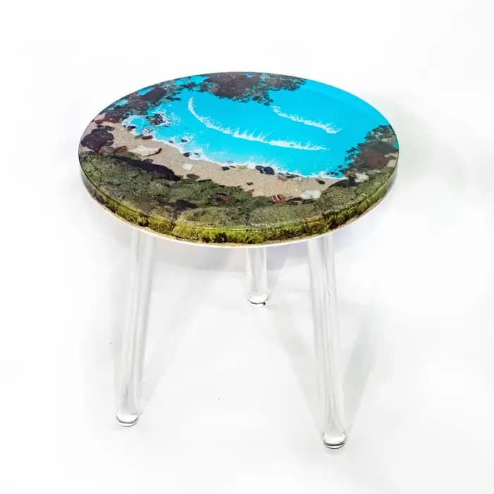 Table basse ronde en résine