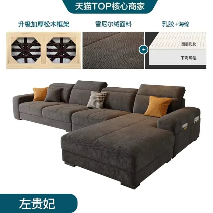 Canapé de rangement pliant, bras de couchage confortable, minimaliste, grand salon, Divani Da Soggio