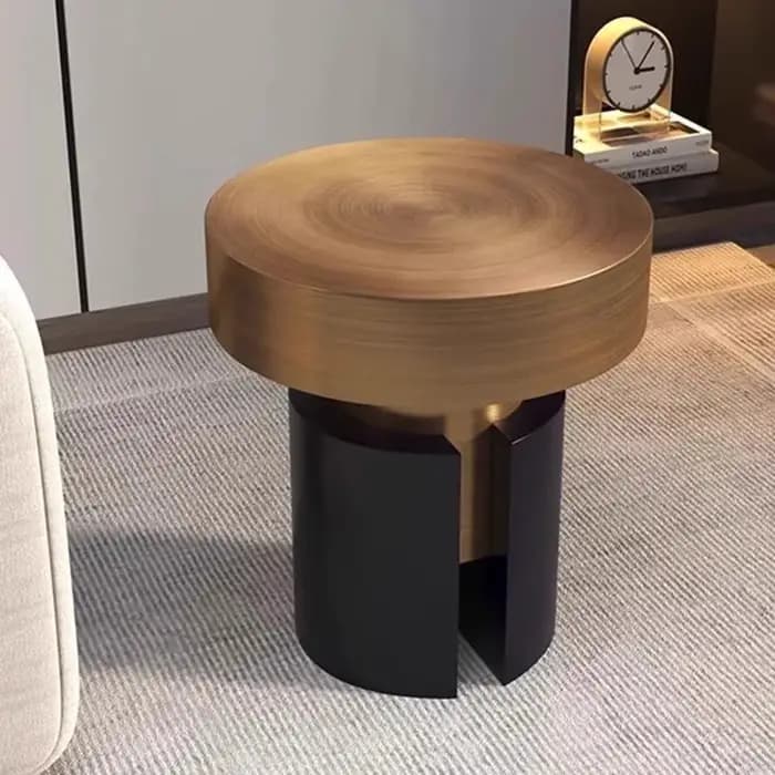 Table basse en métal et acier inoxydable, lumière nordique de luxe, pour petite Table ronde de salon