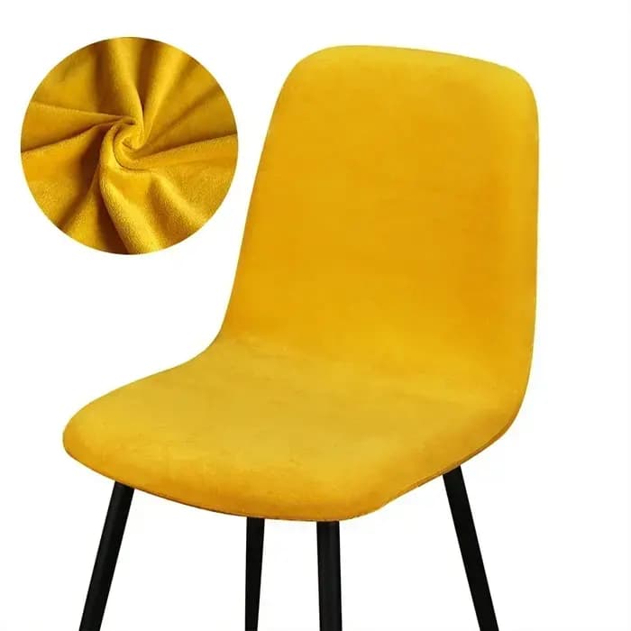Housse de chaise en tissu velours doux