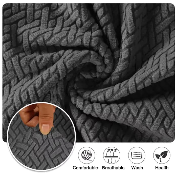 Housse de canapé à carreaux Jacquard pour salon
