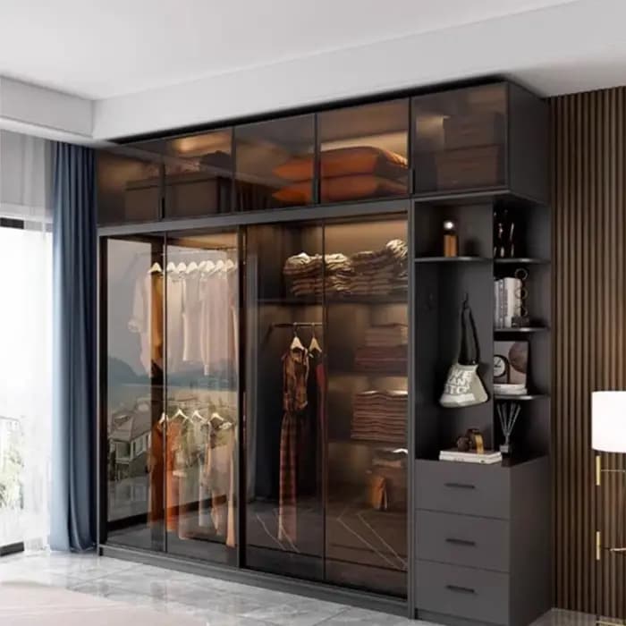 Organisateur étagères armoire robuste chambre moderne luxe