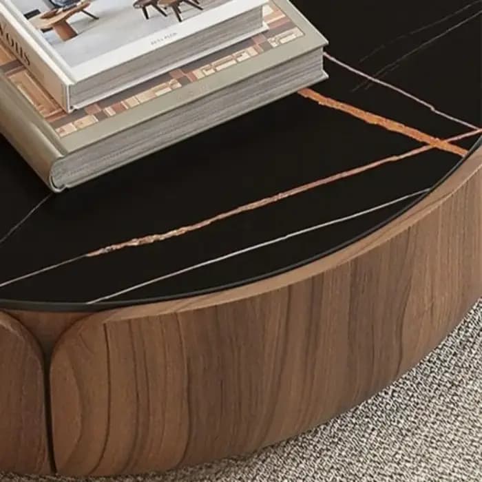 Table basse De sol esthétique Design cadre à couverture rigide