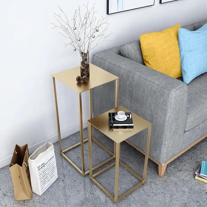 Petite Table d'appoint en fer de Style nordique
