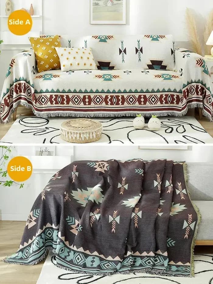 Housse de canapé coussin réversible Double face antidérapante