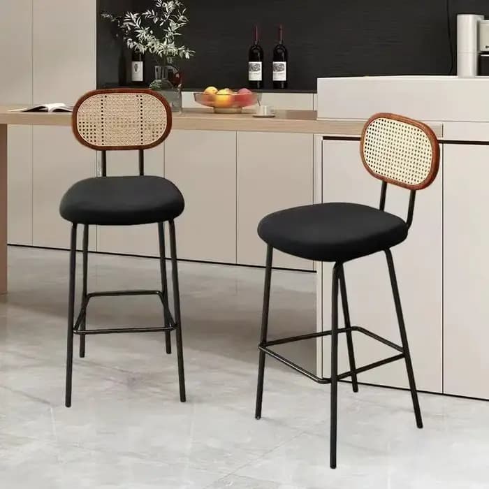 Chaise de bar en rotin