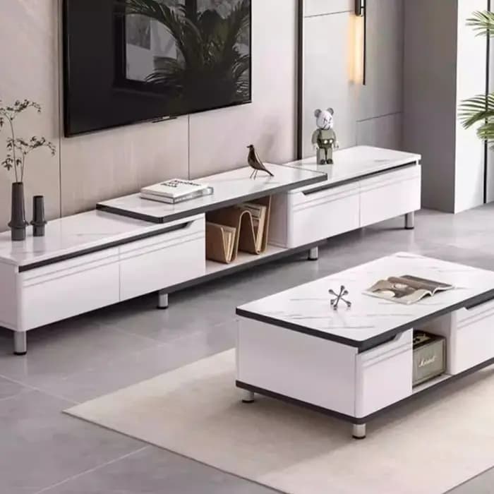 Meuble TV blanc pour salon