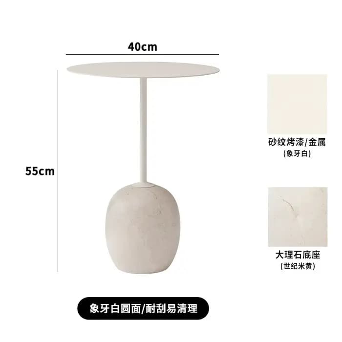 Table basse de luxe, meubles en métal et marbre