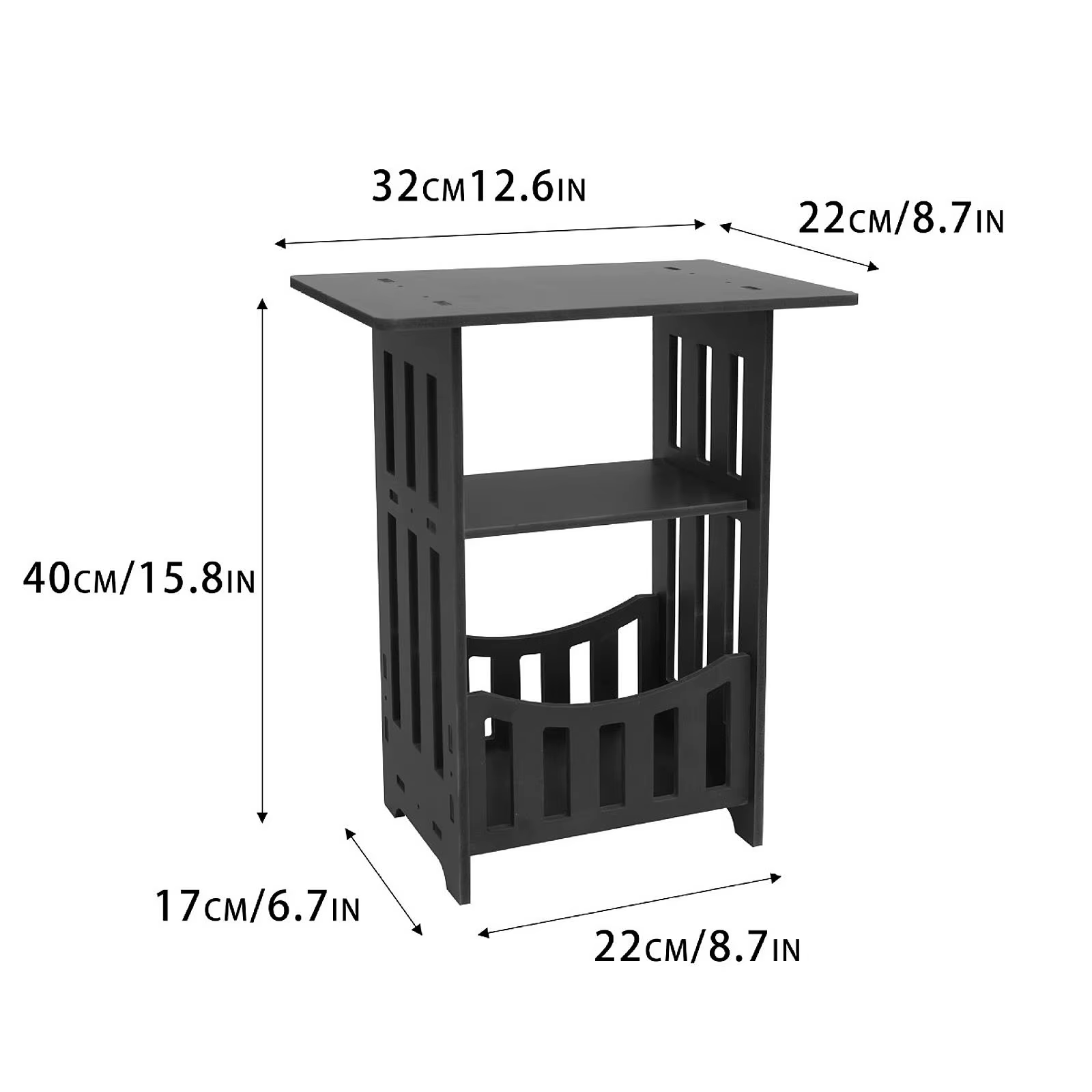 Table de chevet carrée pour salon, petite table d'appoint pour appartement, table de nuit peu encomb