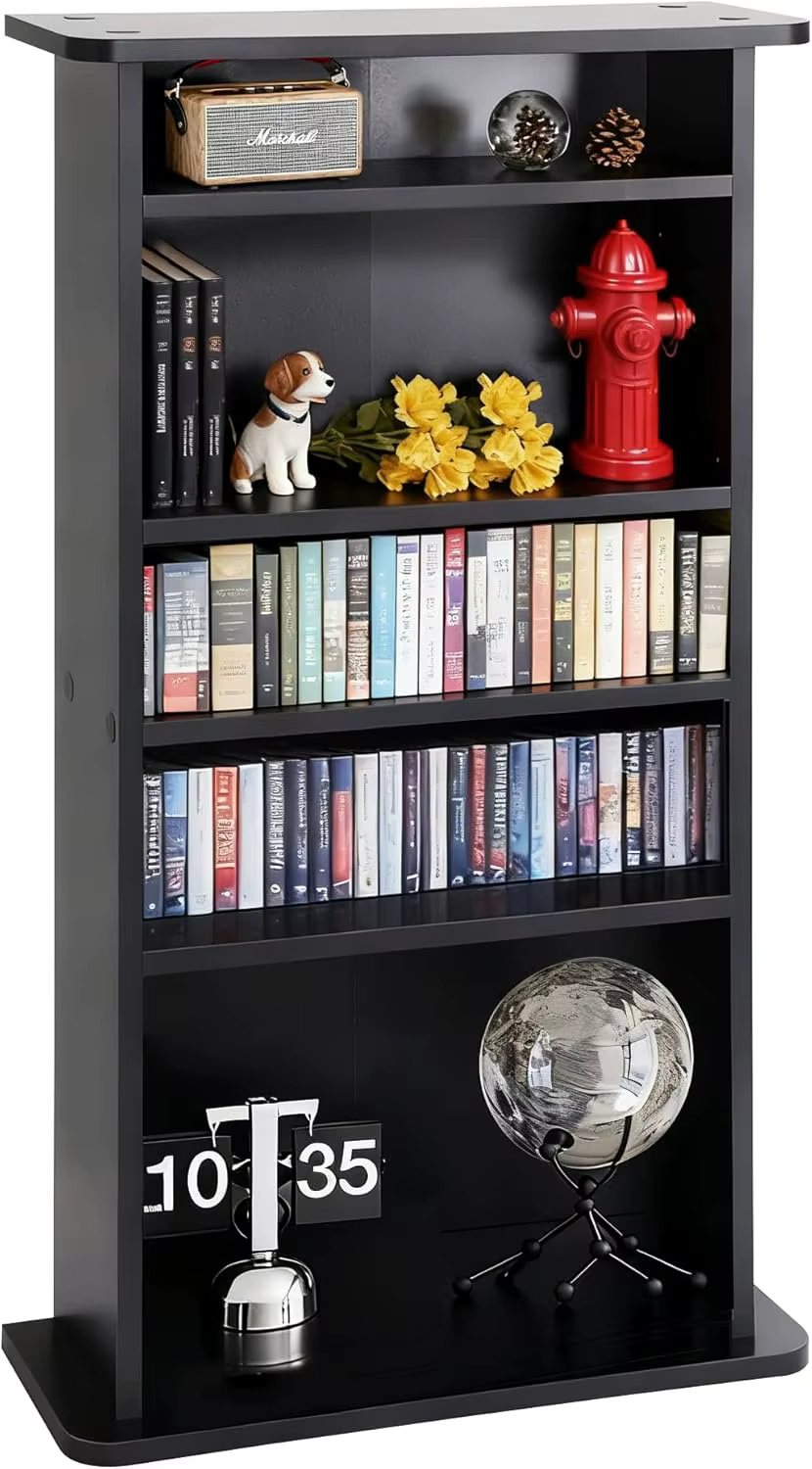 Meuble de rangement multimédia, support pour DVD, étagère à livres, organisateur, tour audio multimé