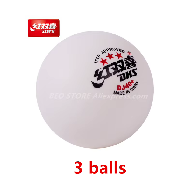 DHS DJ40 +-Balle de tennis de table, 3 étoiles, compétition WTT, ITTF, nouveaux matériaux, plastique