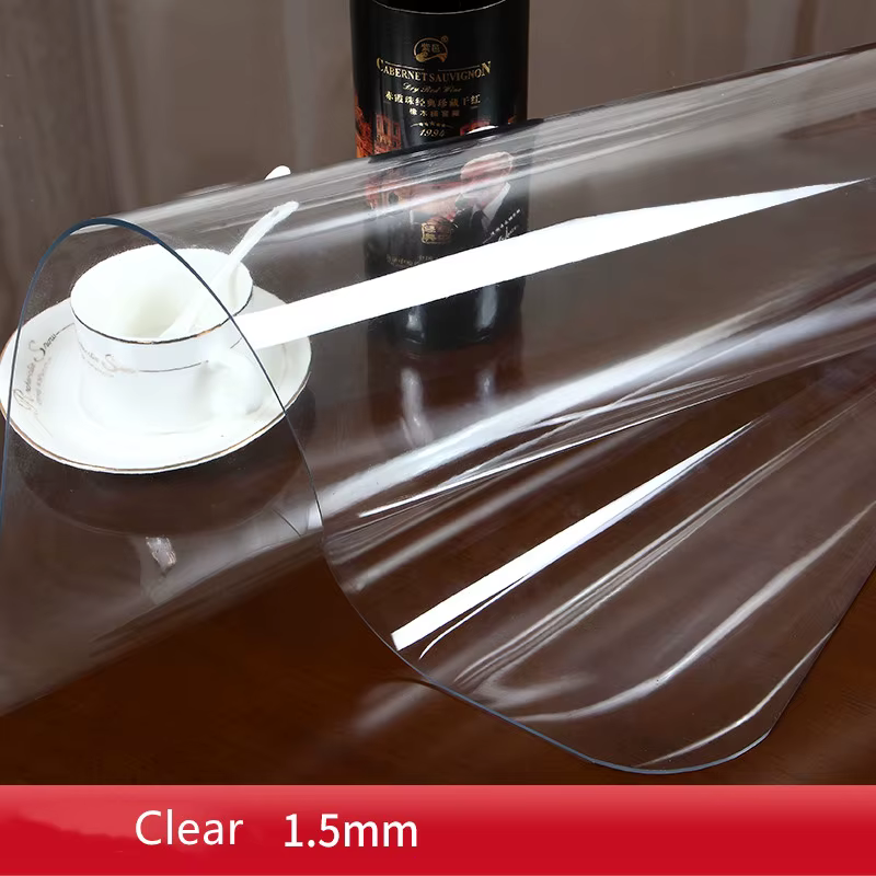 Nappe de Table en Silicone Souple, Imperméable, Verre Souple, Sets de Protection, Transparent, Gril 