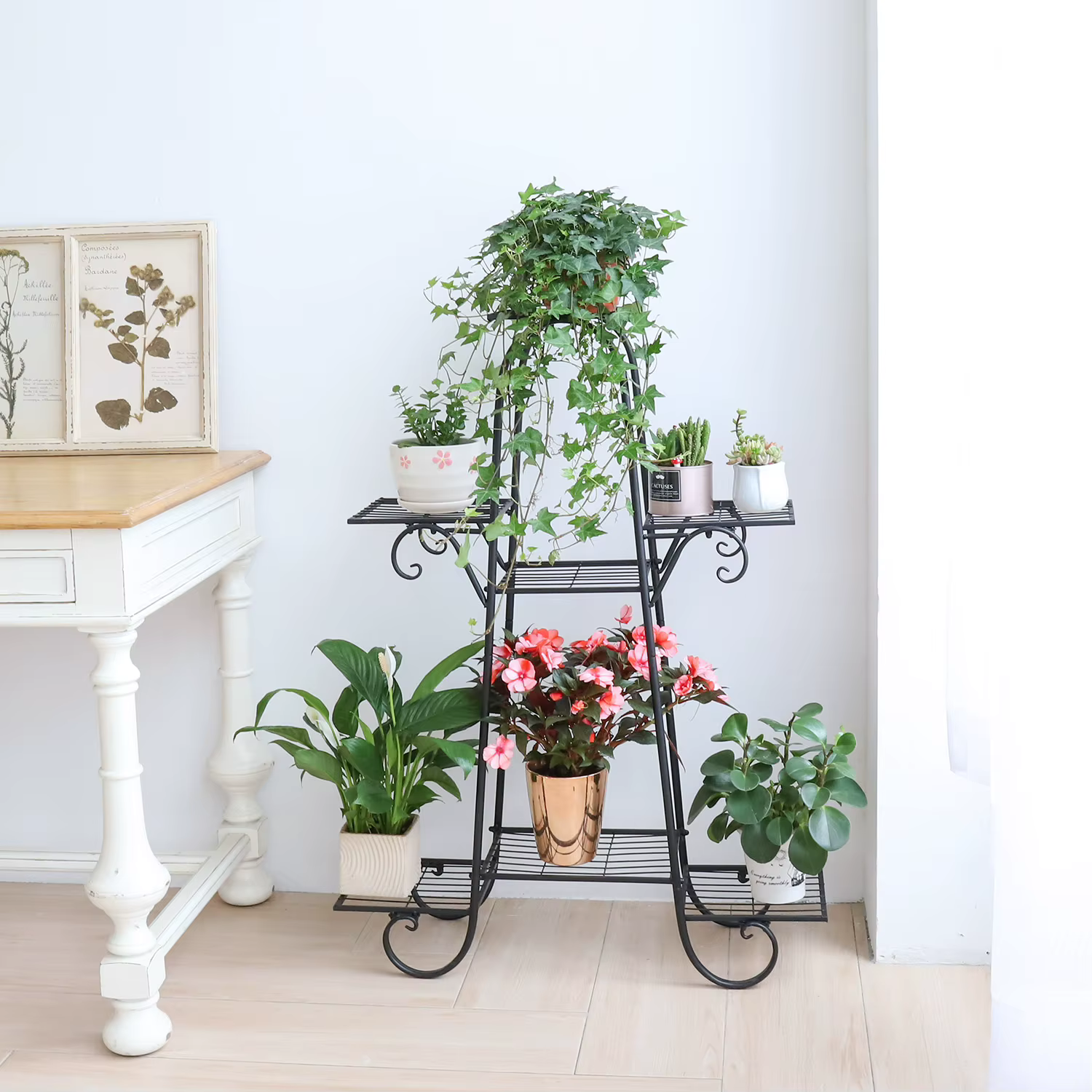 Grands supports de plantes d'intérieur à 7 niveaux, étagère en métal, présentoir de jardinières en p