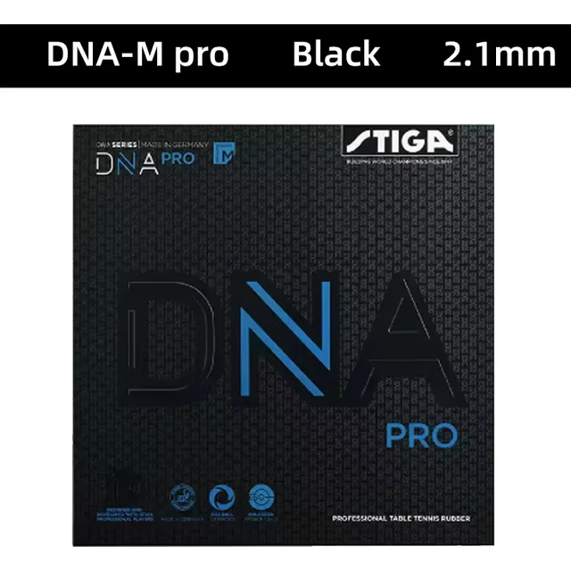Raquette de tennis de table STIGA-DNA PRO, éponge spécialisée avec caoutchouc renforcé intégré, M, H