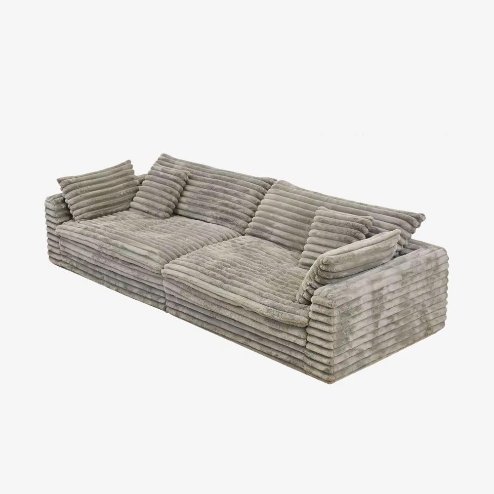 Ensemble de canapé sectionnel modulaire en velours coréen, canapé moderne pour salon d'hôtel