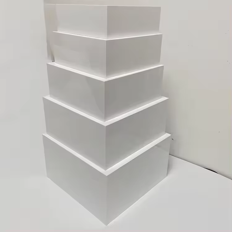 Présentoirs en acrylique blanc pour buffet, supports de présentation alimentaire, présentoirs à dess