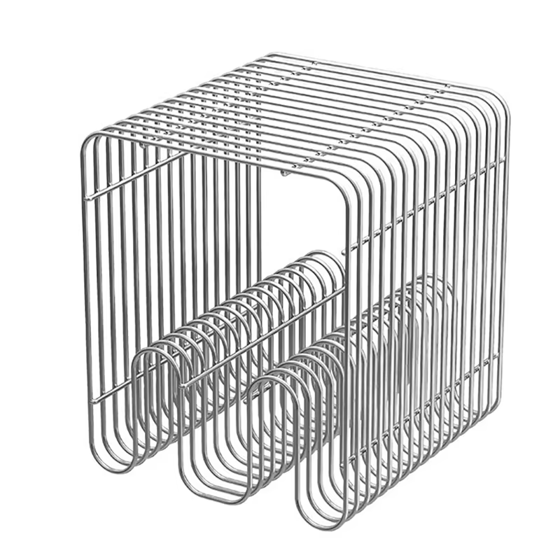 Tables basses nordiques en métal avec rangement, Tables d'appoint modernes pour canapé, présentoir d