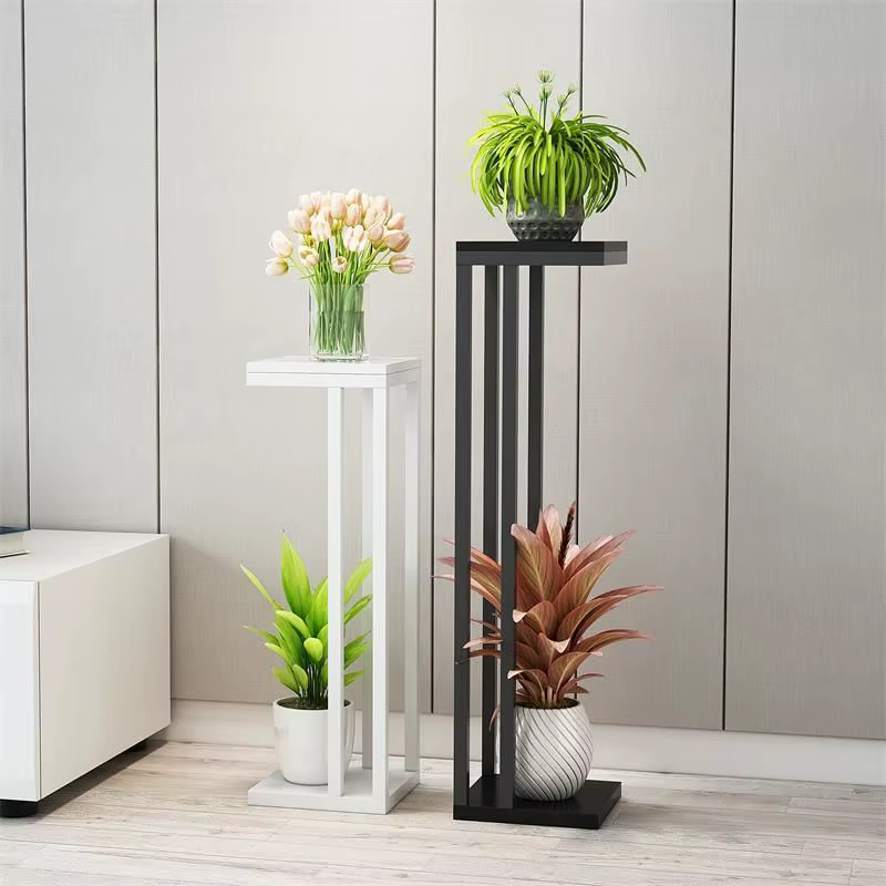 Support de plante moderne Simple, support de sol en fer pour fleurs, Structure à Double couche, supp