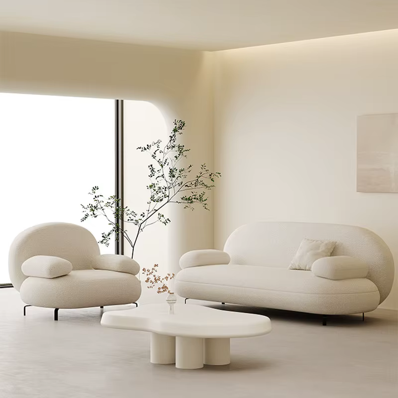 Salon canapé meubles Semi cercle sectionnel canapé moderne minimaliste hôtel magasin de vêtements ag