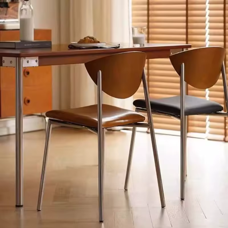 Chaise de salle à manger en bois massif du milieu du siècle, siège de luxe pour café, bistro, cadre