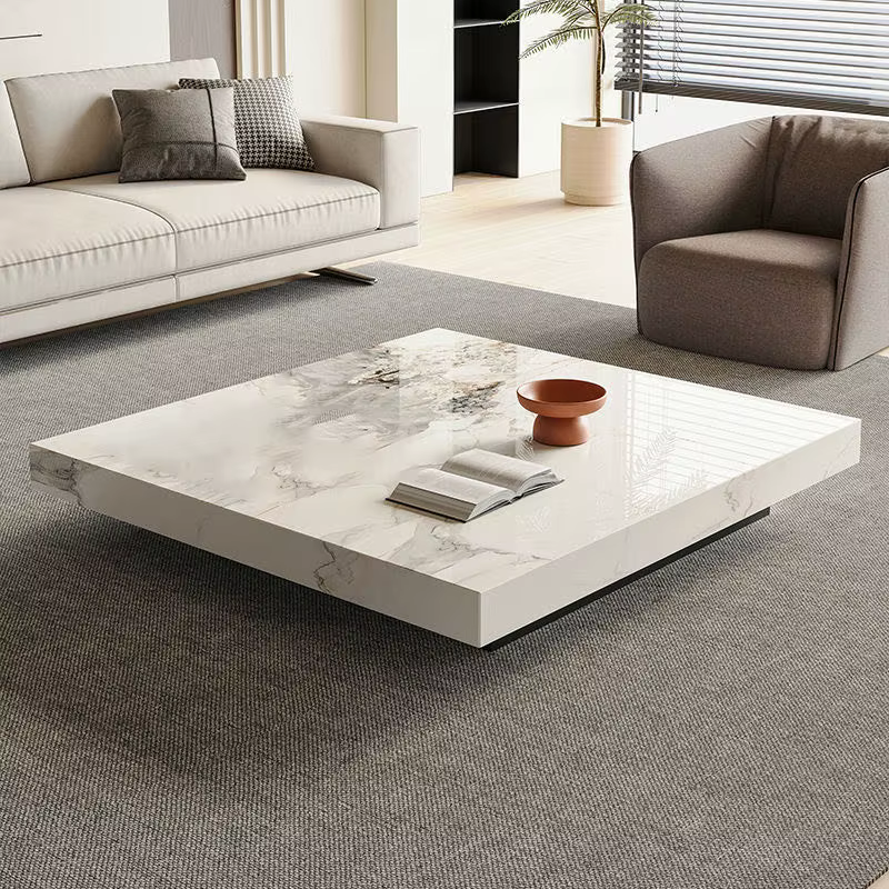 Table basse moderne transparente, salon, luxe, glamour, tables basses carrées, premium, uniques, mes