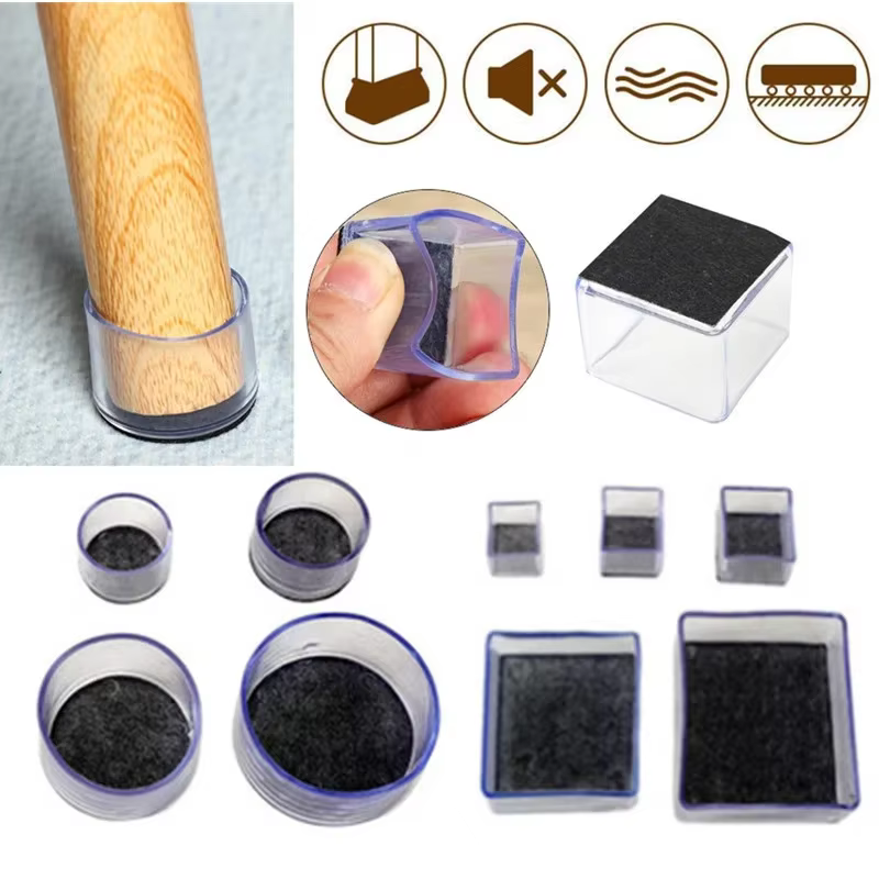 Couvre-pieds de chaise en caoutchouc antidérapants, 8 pièces, coussinets de protection des pieds, co