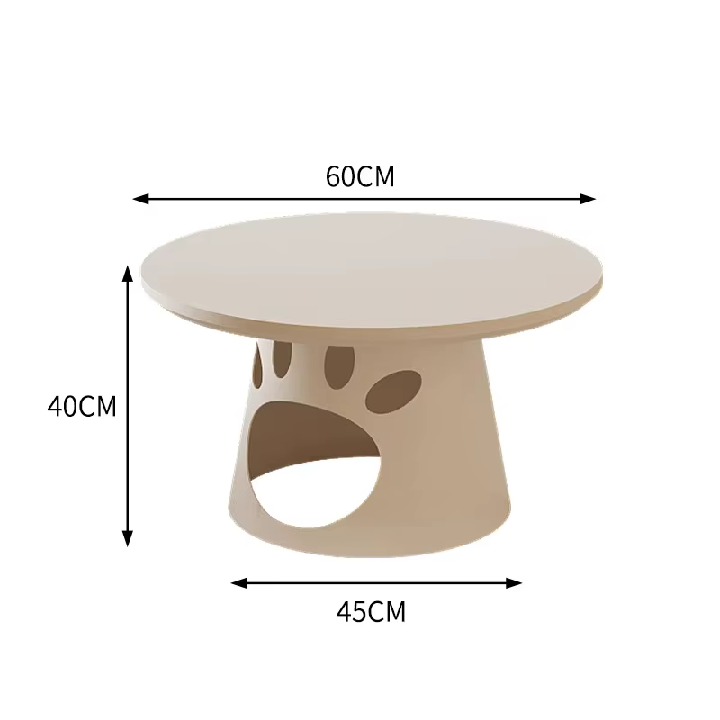 Table Basse française Kawaii, ronde et minimaliste, Glam Premium, élégante et mignonne, Basse Pour S