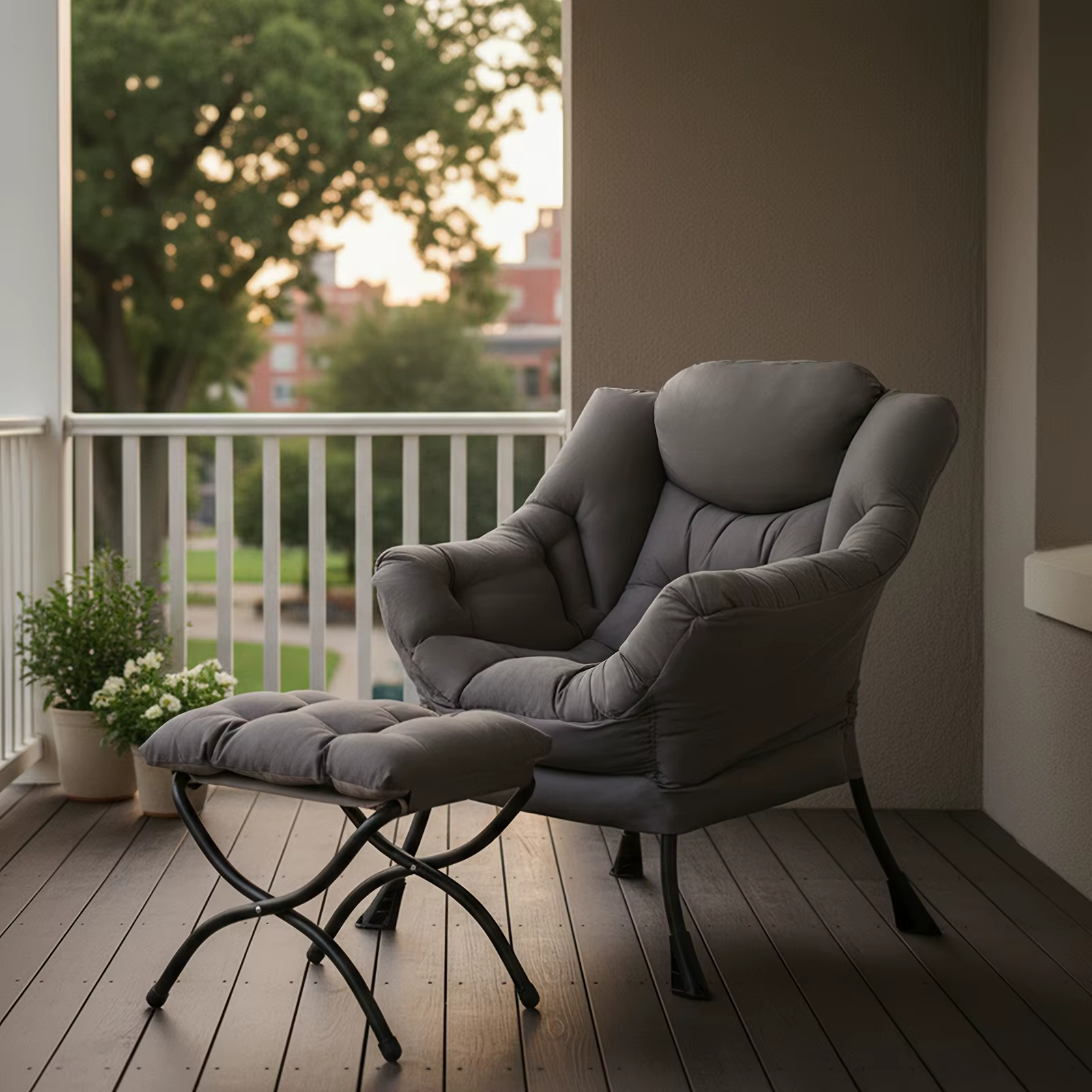 Fauteuil inclinable de style moderne Tita avec repose-pieds – Un fauteuil inclinable adapté aux cham