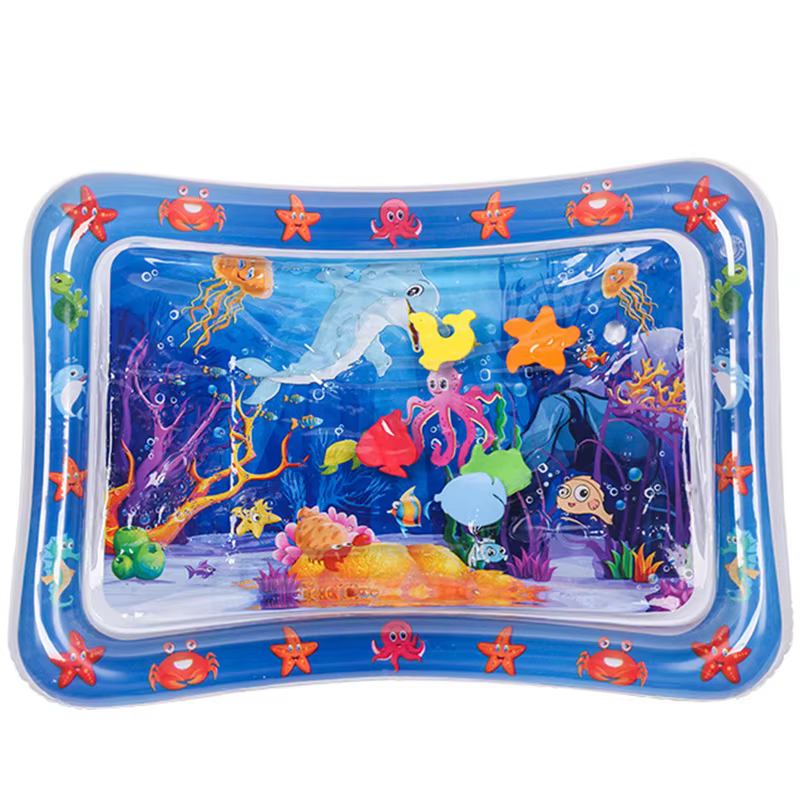 Tapis d'eau pour bébés, Center d'activités gonflable, tapis d'eau pour bébés de 3 6 9 12 mois, jouet