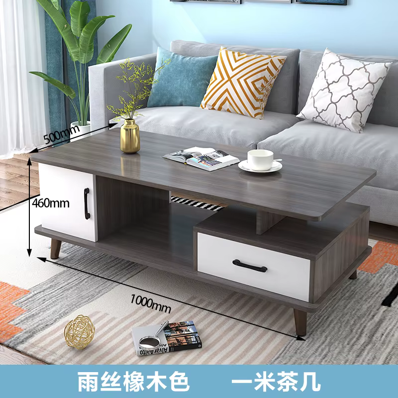 Tables basses minimalistes de luxe avec rangement, rectangulaires, rustiques, pour salon, modernes, 