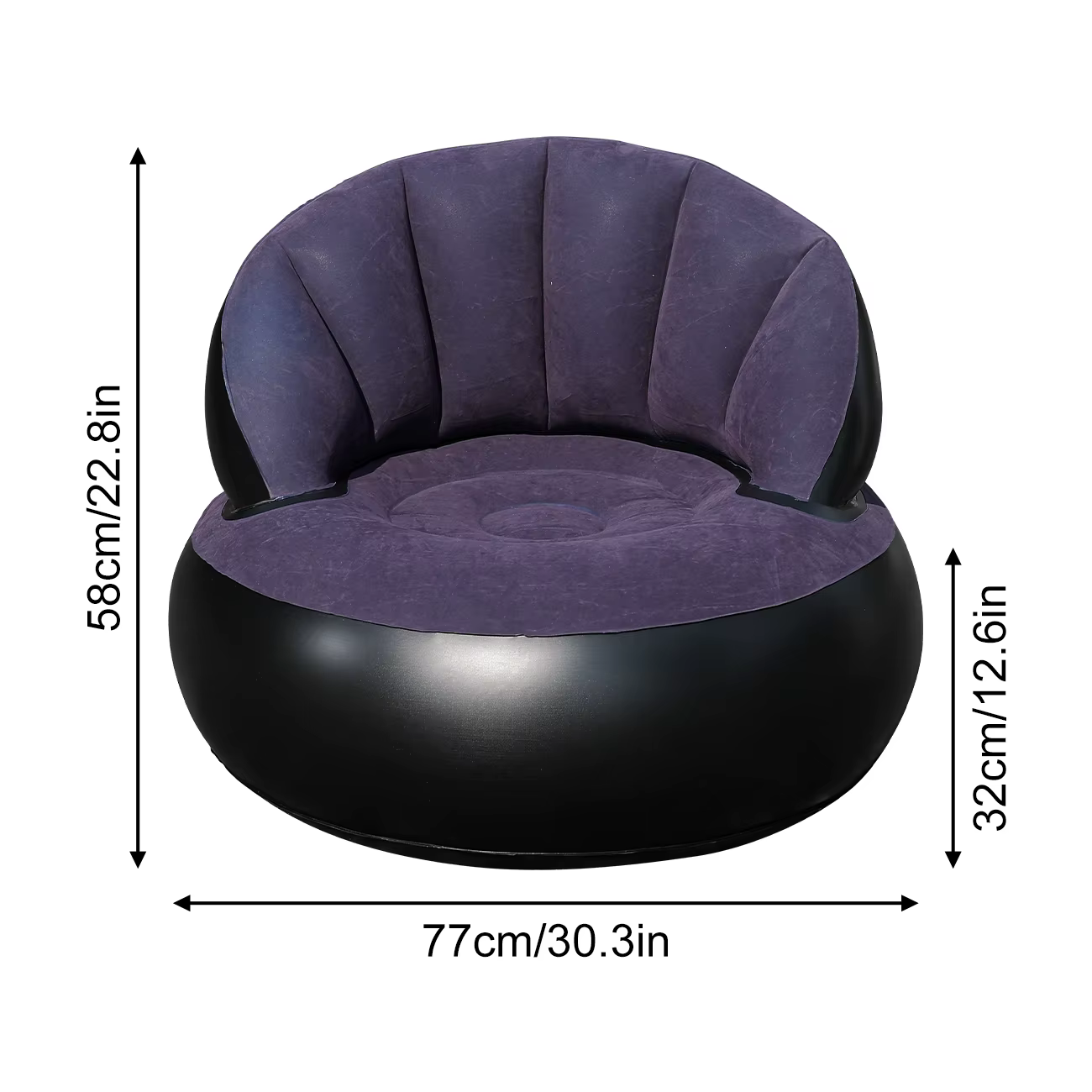 1PC Canapé gonflable en PVC épaissi, design ergonomique pour une expérience de siège confortable, ca