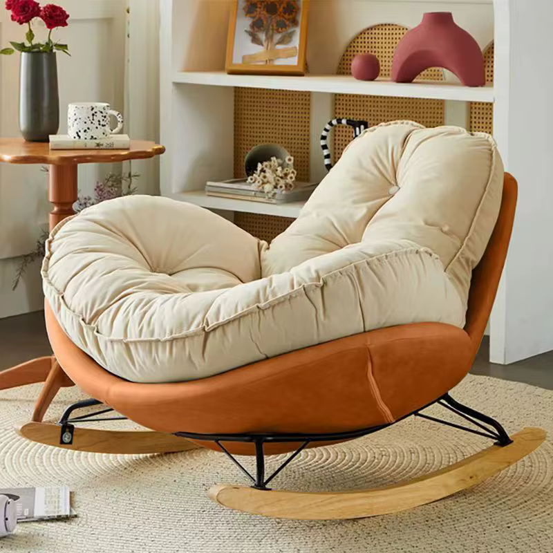 Fauteuil de relaxation individuel blanc style canapé, pour balcon, salon, chambre, design nordique i