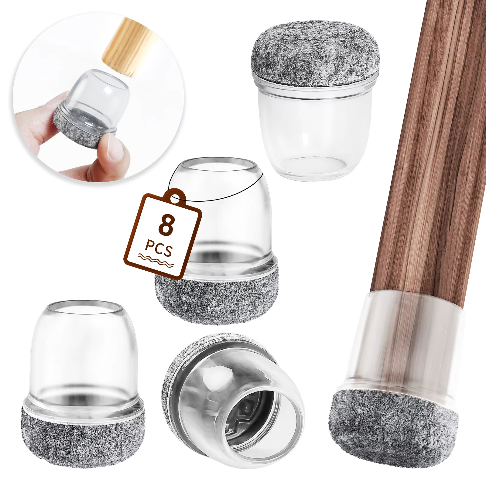 Couvre-jambes en silicone pour meubles, protège-jambes de table et de chaise, protège-pieds optiques